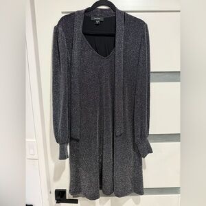 Karen Kane Shimmering Black Long Sleeve Dress